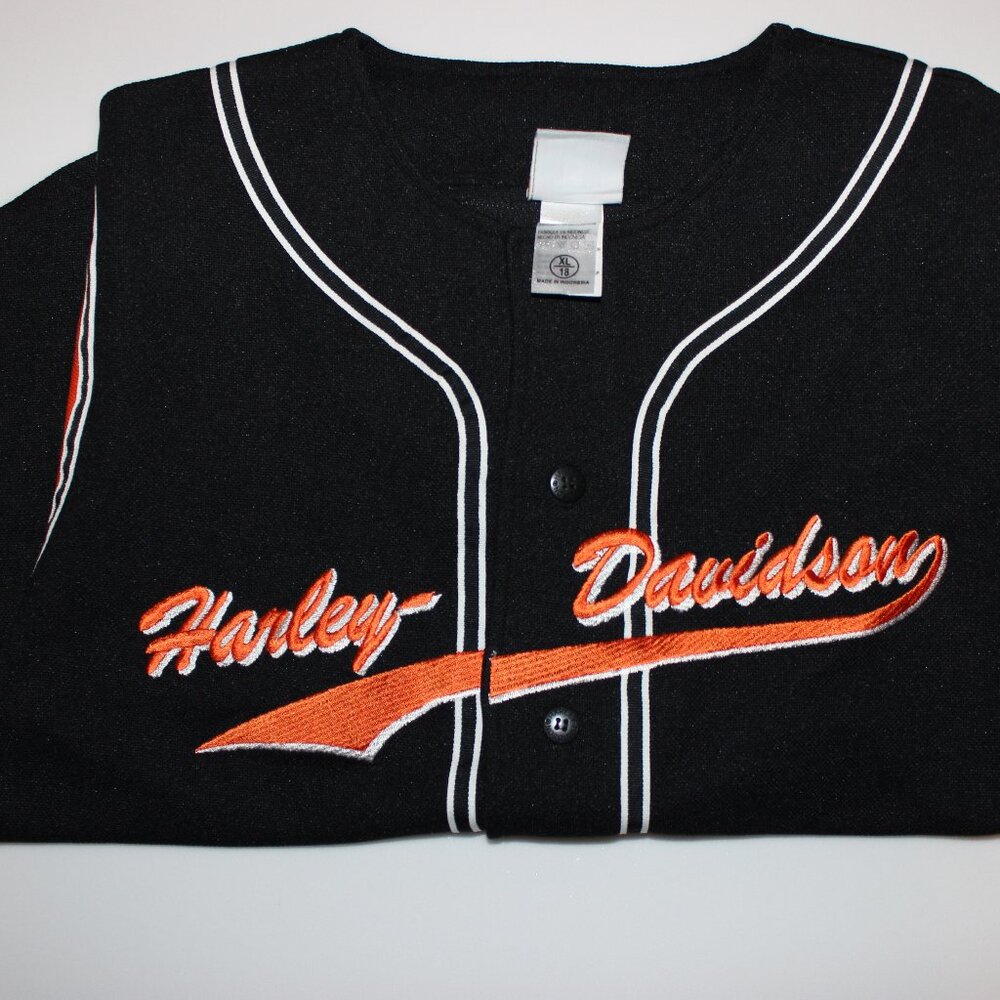 Vintage Harley Davidson Baseball Jersey, XL/18